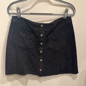 Black mini skirt